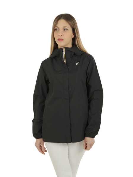 Marguerite Strech Dot k-way Jacket Black