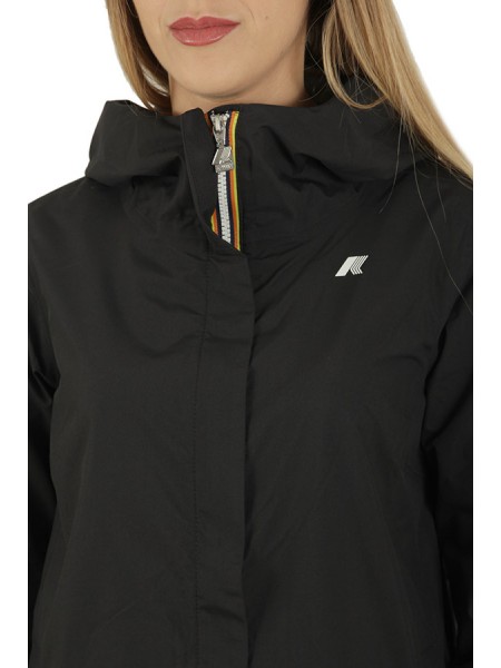 Marguerite Strech Dot k-way Jacket Black