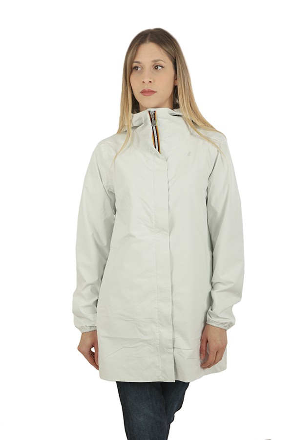 Sophie Stretch Dot White k-way Jacket