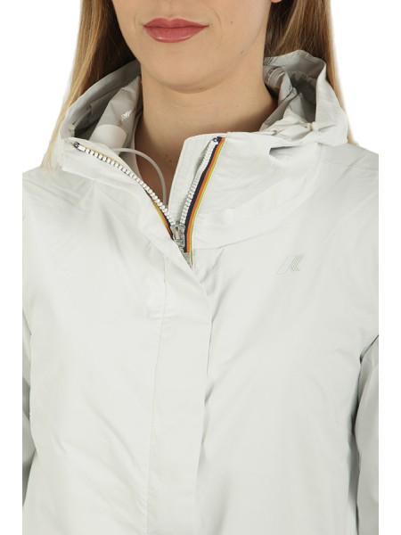 Sophie Stretch Dot White k-way Jacket