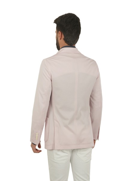 Single-breasted CIRCOLO jacket in pink piqué