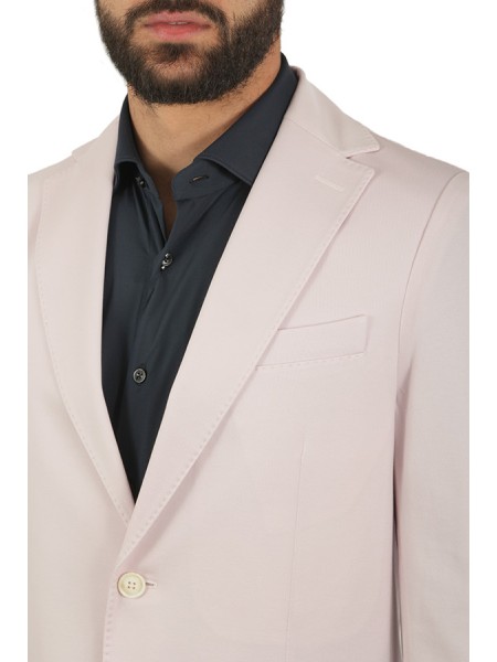 Single-breasted CIRCOLO jacket in pink piqué