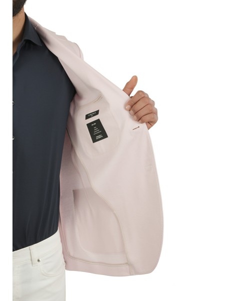 Single-breasted CIRCOLO jacket in pink piqué