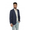 Single-breasted CIRCOLO jacket in light blue piqué