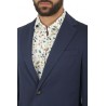 Single-breasted CIRCOLO jacket in light blue piqué