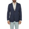 Single-breasted CIRCOLO jacket in light blue piqué