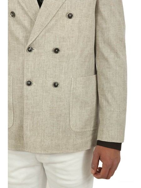 Double-breasted CIRCOLO jacket in natural jersey