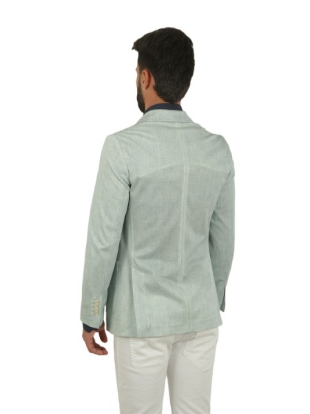 Single-breasted CIRCOLO jacket in Piqué Acqua