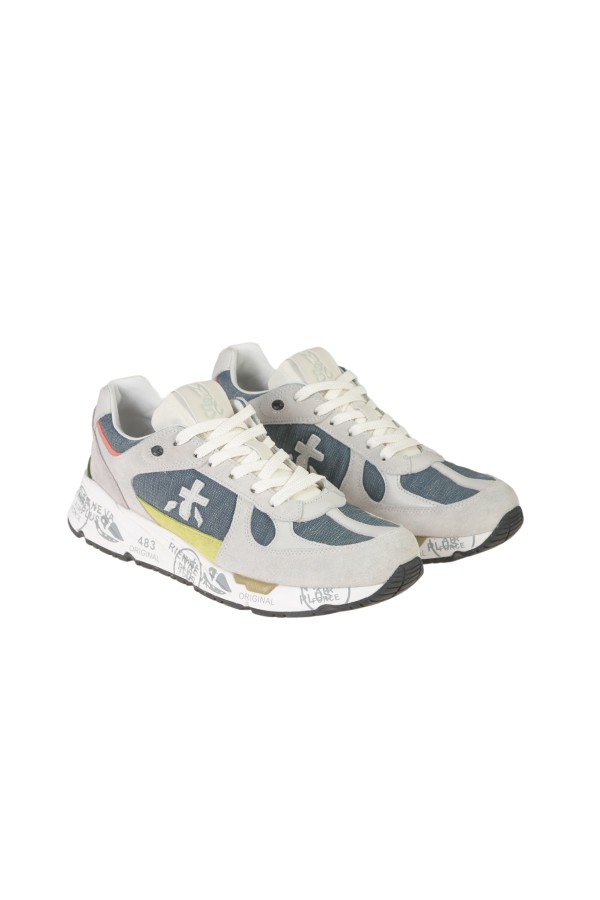 Premiata Mase 6623 Grey/Blue Denim Sneakers