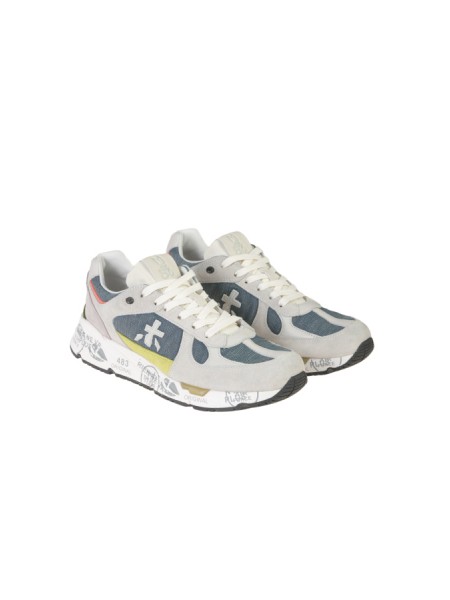 Premiata Mase 6623 Grey/Blue Denim Sneakers