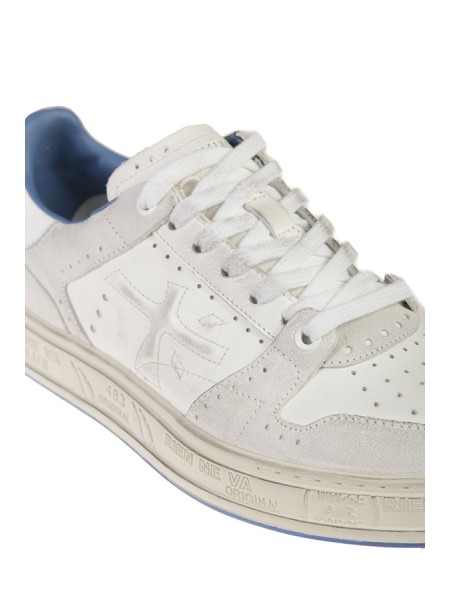 Premiata Quinn 6686 White/Blue Sneakers