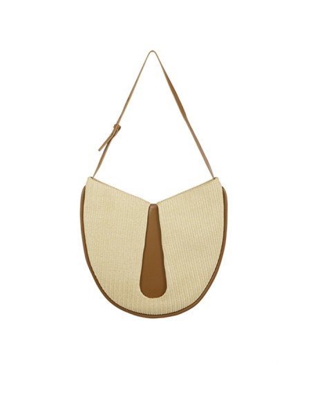 Themoirè Tike Bag in Shell/Caramell Straw