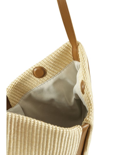 Themoirè Tike Bag in Shell/Caramell Straw