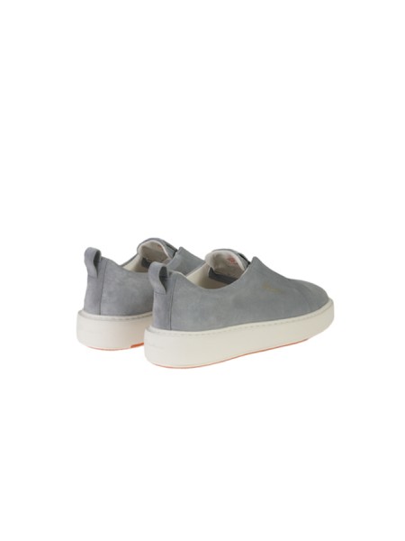 Slip-on sneaker SANTONI in Light Blue Suede