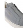 Slip-on sneaker SANTONI in Light Blue Suede