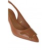 Santoni Sibille Slingback in Brown Leather