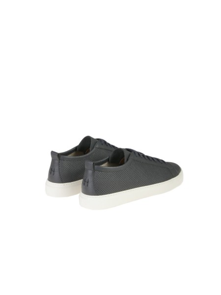 Henderson Baracco sneaker in blue perforated leather