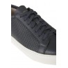 Henderson Baracco sneaker in blue perforated leather