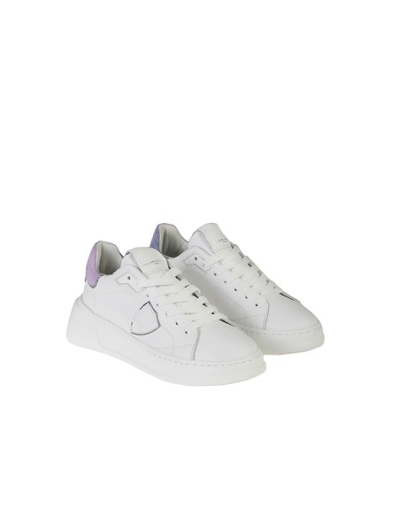 Philippe Model Tres Temple White/Pink/Light Blue Sneaker