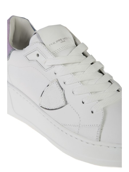 Philippe Model Tres Temple White/Pink/Light Blue Sneaker