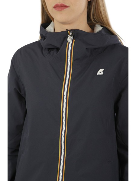 Marguerite Strech Poly Jersey Blue k-way Jacket