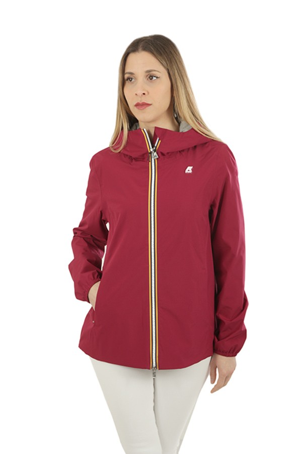 Marguerite Strech Poly Jersey Red k-way Jacket