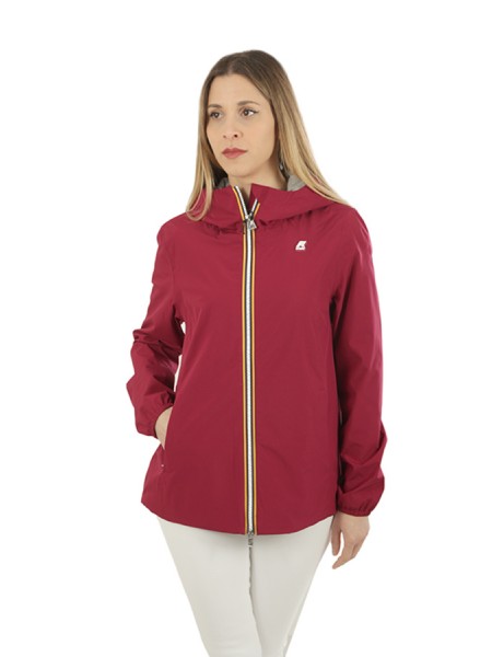 Marguerite Strech Poly Jersey Red k-way Jacket