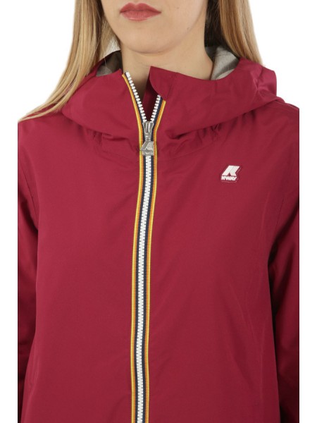 Marguerite Strech Poly Jersey Red k-way Jacket