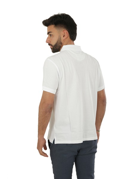 Barbour polo shirt in white piqué