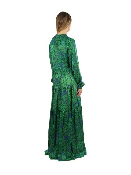 Anna Palmer dress in green silk