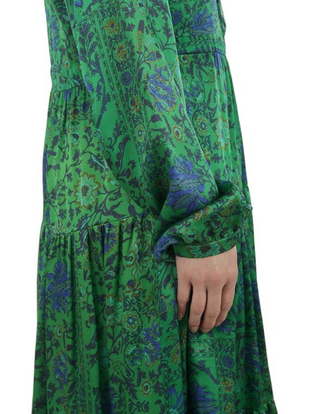 Anna Palmer dress in green silk