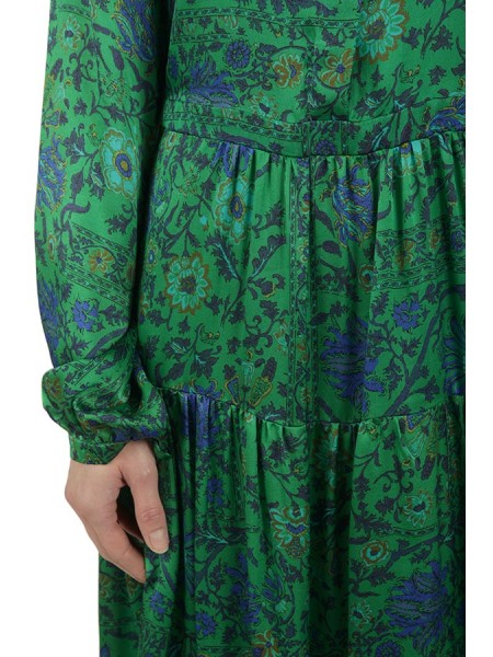 Anna Palmer dress in green silk