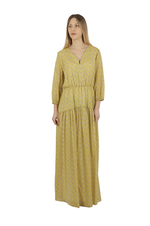 Anna Palmer long dress with Cedar pattern