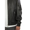 Dondup Slim Bomber Jacket in Black Leather