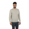 Crewneck DRUMOHR sweater in extra-fine Merino Wool Stone