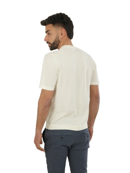 Drumohr T-shirt in Cream Cotton