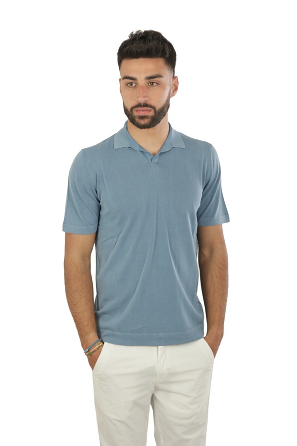 Light blue DRUMOHR cotton polo shirt