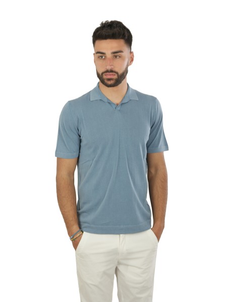 Light blue DRUMOHR cotton polo shirt