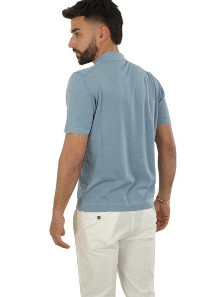 Light blue DRUMOHR cotton polo shirt