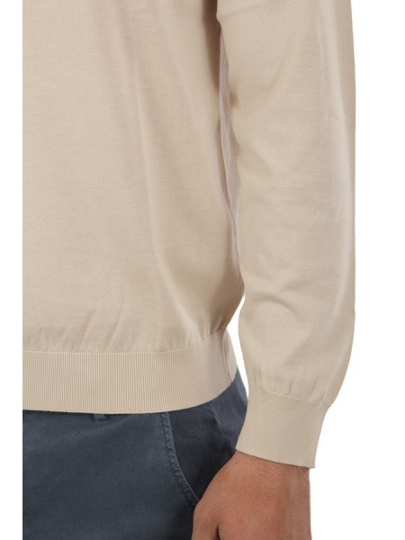 Crewneck sweater in cotton DRUMOHR sand