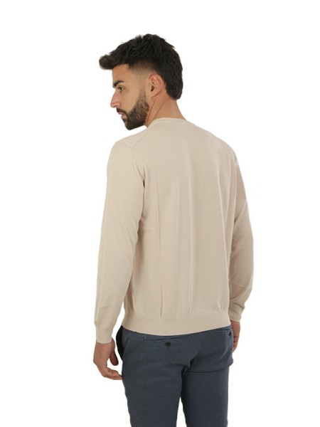 Crewneck sweater in cotton DRUMOHR sand