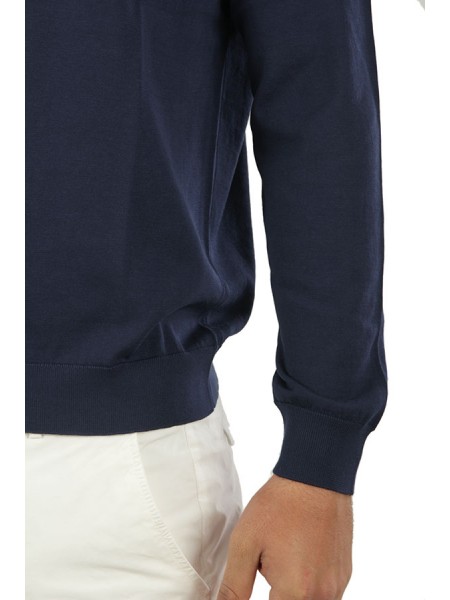 Cotton Crewneck DRUMOHR Sweater Navy Blue