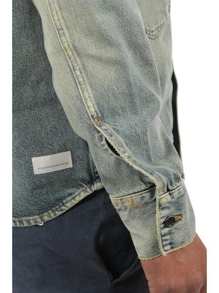 Sandblasted denim NINE IN THE MORNING shirt