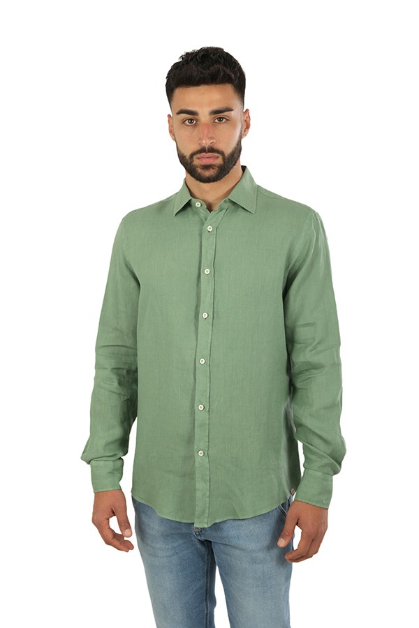 Camicia Paul & Shark Riviera in lino Verde