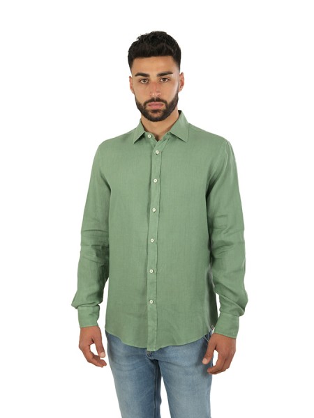 Paul & Shark Riviera shirt in linen Green