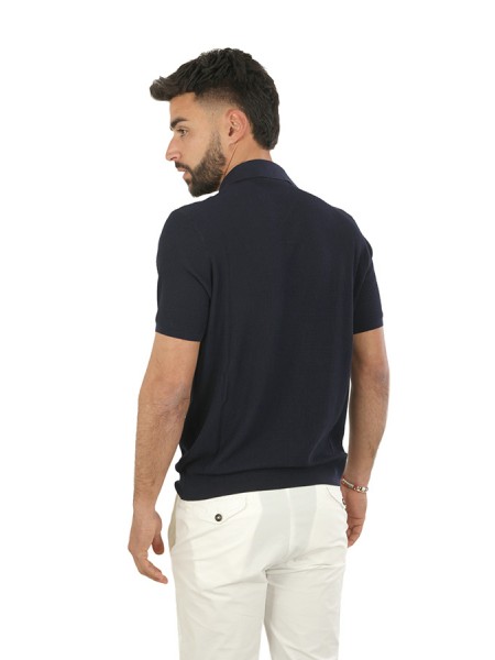 Navy Blue ROBERTO COLLINA Polo Shirt