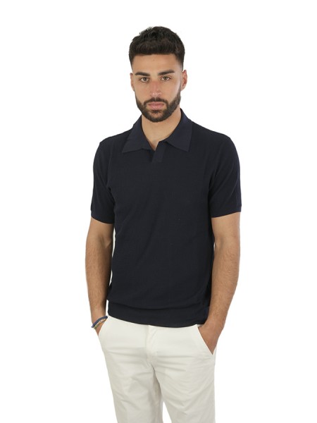 Navy Blue ROBERTO COLLINA Polo Shirt