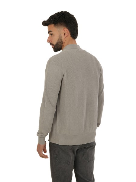 Ribbed ROBERTO COLLINA Cardigan Grey