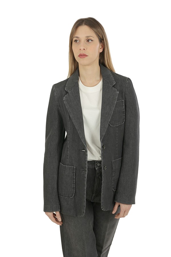 Nine In The Morning blazer in gray denim