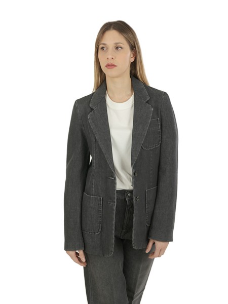 Nine In The Morning blazer in gray denim